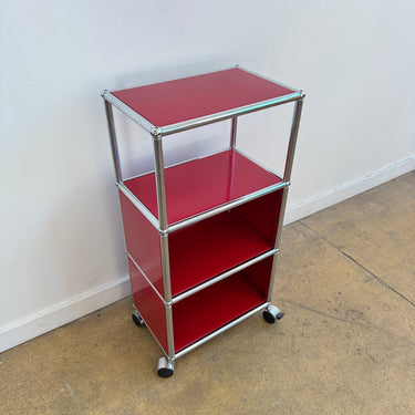 USM Haller Compact Tall Storage 10 Depth - Ruby Red