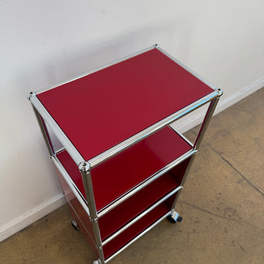 USM Haller Compact Tall Storage 10 Depth - Ruby Red