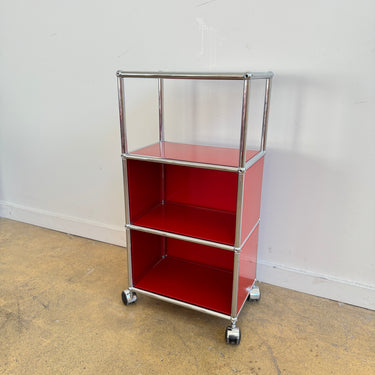 USM Haller Compact Tall Storage 10 Depth - Ruby Red