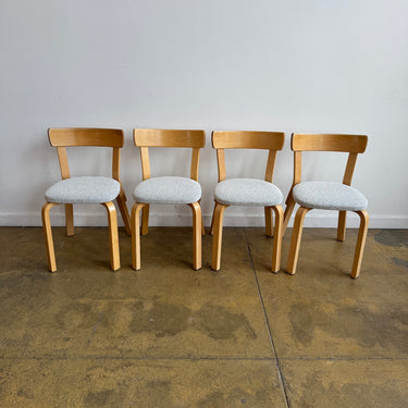 Vintage! Artek Alvar Aalto Model 66 Upholstered Chairs