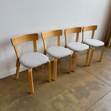 Vintage! Artek Alvar Aalto Model 66 Upholstered Chairs