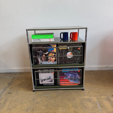 USM Haller Record Storage 1X3 (Olive Green)