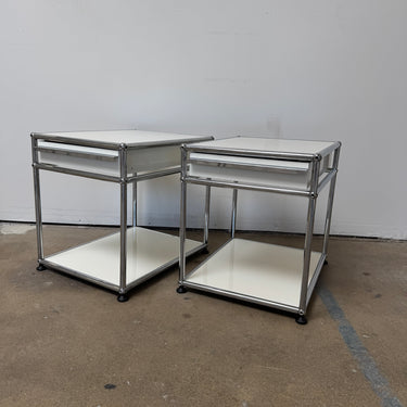 USM Haller Matching Drawer Nightstands (Pure White)