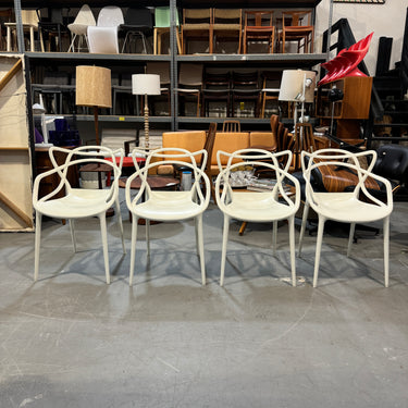 Authentic Philippe Starck Kartell Master set of 4 chairs