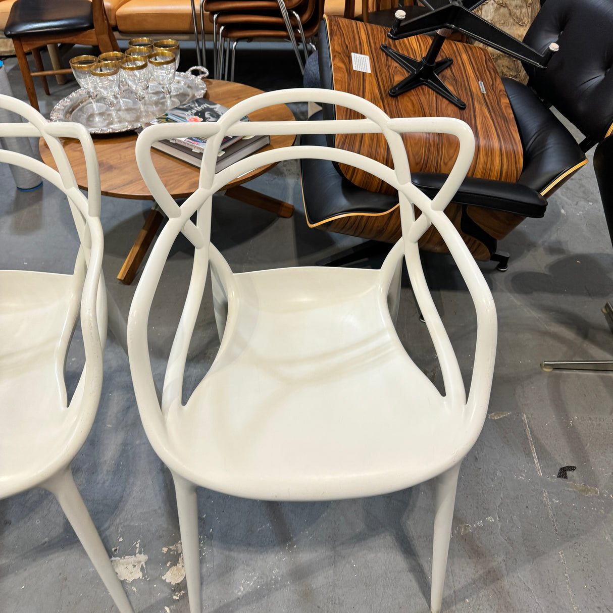 Authentic Philippe Starck Kartell Master set of 4 chairs