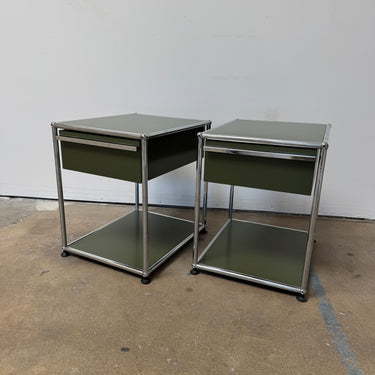 USM Haller Set of 2 Nightstands (Olive Green)