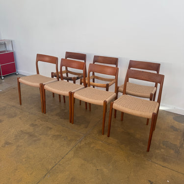 Danish Modern "Set of 8" Niels O. Møller "Model 77" Teak Dining Chairs (Fully Restored)