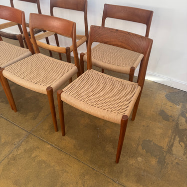 Danish Modern "Set of 8" Niels O. Møller "Model 77" Teak Dining Chairs (Fully Restored)