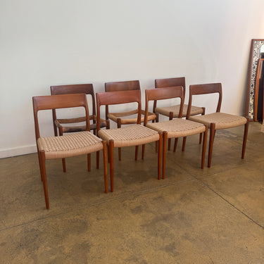 Danish Modern "Set of 8" Niels O. Møller "Model 77" Teak Dining Chairs (Fully Restored)