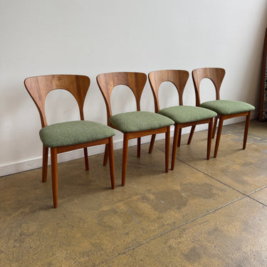 Danish Modern Niels Koefoed Set of 4 Teak Dining chairs
