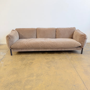 Ghidini 1961 Italian Tarantino Brown 3-Seater Sofa