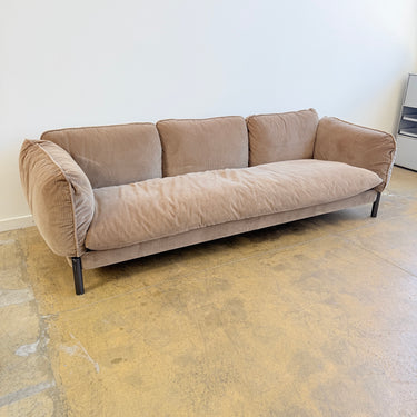 Ghidini 1961 Italian Tarantino Brown 3-Seater Sofa