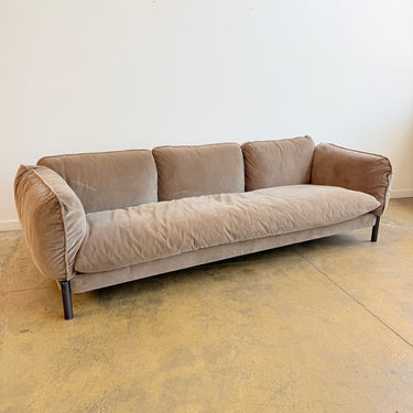 Ghidini 1961 Italian Tarantino Brown 3-Seater Sofa