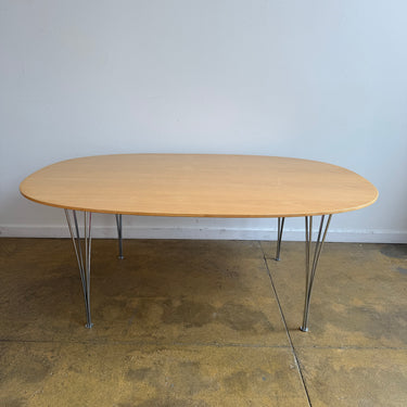Vintage Frtiz Hansen Oval Dining Table by Piet Hein, Bruno Mathsson & Arne Jacobsen