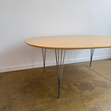Vintage Frtiz Hansen Oval Dining Table by Piet Hein, Bruno Mathsson & Arne Jacobsen