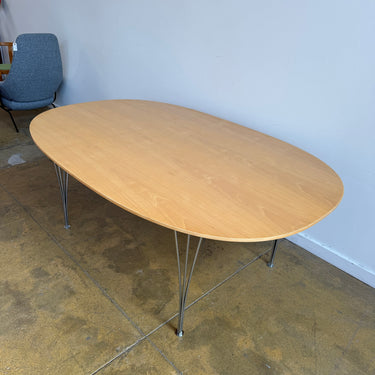 Vintage Frtiz Hansen Oval Dining Table by Piet Hein, Bruno Mathsson & Arne Jacobsen