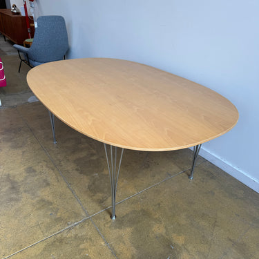 Vintage Frtiz Hansen Oval Dining Table by Piet Hein, Bruno Mathsson & Arne Jacobsen