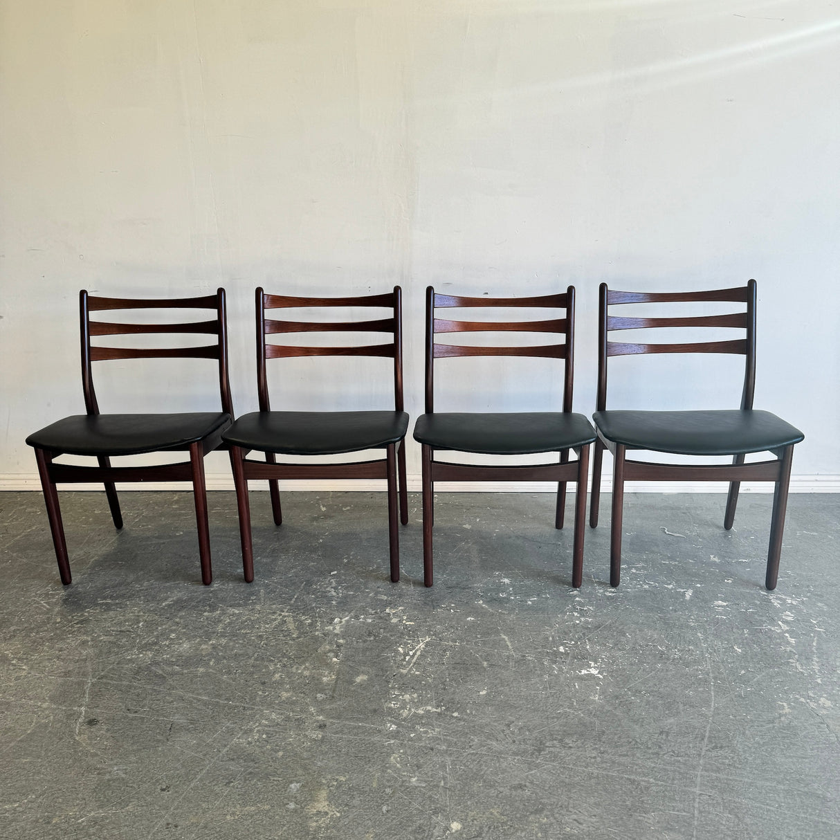 Danish Set of 4 Mid Century Dining Chairs by Skovby, 1950s