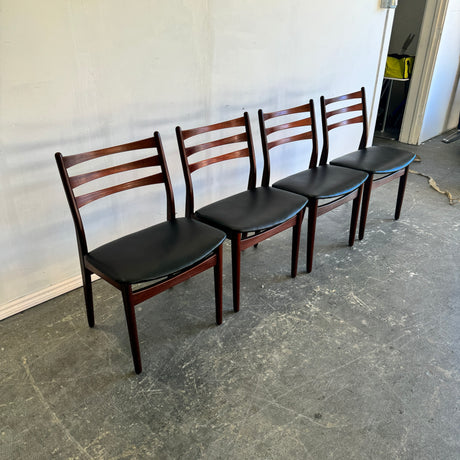 Danish Set of 4 Mid Century Dining Chairs by Skovby, 1950s