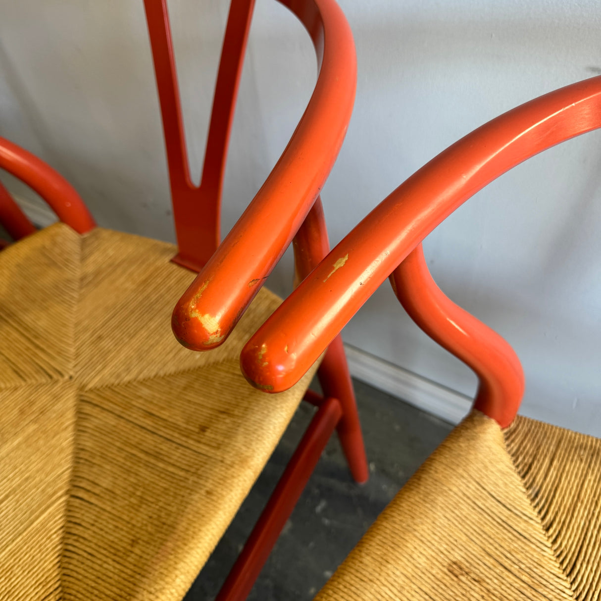 Authentic! Vintage Set of 4 Wishbone chairs by Hans Wegner enliven mart