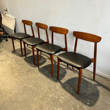Danish Set of 4 Teak Dining Chairs by Harry Østergaard for Randers Møbelfabrik