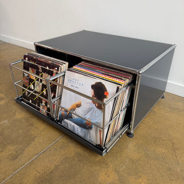 USM Haller Compact Low Record Storage - Anthracite Gray