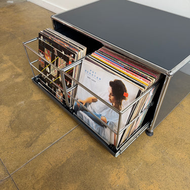 USM Haller Compact Low Record Storage - Anthracite Gray