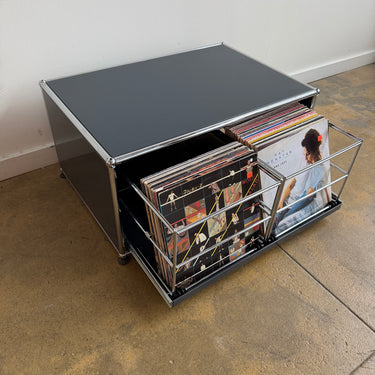 USM Haller Compact Low Record Storage - Anthracite Gray
