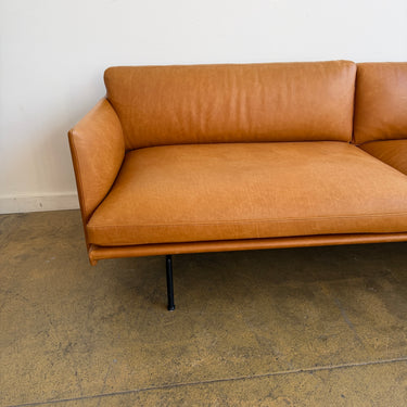 Muuto Outline Leather Three Seater Sofa by Anderssen & Voll