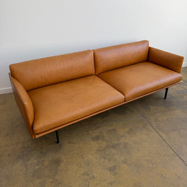 Muuto Outline Leather Three Seater Sofa by Anderssen & Voll