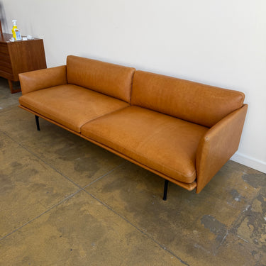 Muuto Outline Leather Three Seater Sofa by Anderssen & Voll