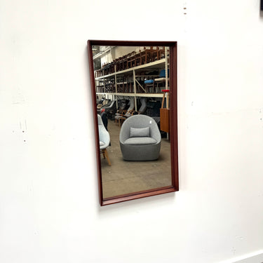 Danish Modern 20X36 Teak Large Wall Mirror