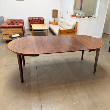 Danish Modern Kai Kirstiansen Oval Expandable Rosewood Dining Table