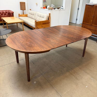 Danish Modern Kai Kirstiansen Oval Expandable Rosewood Dining Table