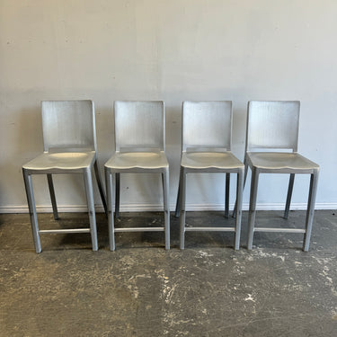 EMECO Hudson set of 4 Counter Stool by Phillipe Stark