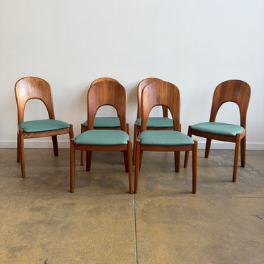 Danish Modern Niels Koefoed Set of 6 "Morten" Teak dining chairs