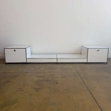 USM Haller Low Long Media Console – Pure White