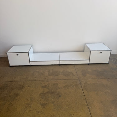 USM Haller Low Long Media Console – Pure White