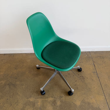Herman Miller Eames Molded Plastic Task Chair with Upholstered Seat Pad