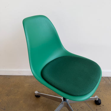 Herman Miller Eames Molded Plastic Task Chair with Upholstered Seat Pad