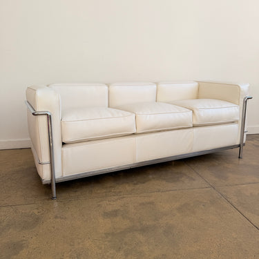 Le Corbusier "LC2" 3 Seater Sofa by Cassina - (Holly Hunt Leather)