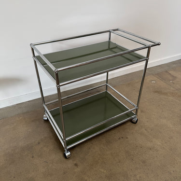 USM Haller Bar Cart (Olive Green)