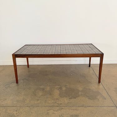Danish Modern Rosewood & Knapstrup tile coffee table by Svend Langkilde