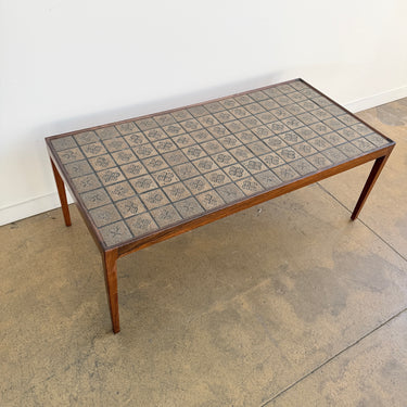 Danish Modern Rosewood & Knapstrup tile coffee table by Svend Langkilde