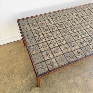 Danish Modern Rosewood & Knapstrup tile coffee table by Svend Langkilde