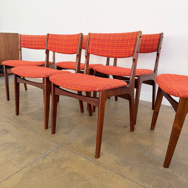 Danish Modern Rosewood Dining chairs by Erik Buch