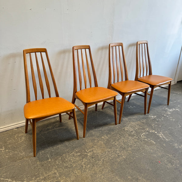 Danish Modern Teak Niels Koefoed 'Eva' Dining Chairs, 1960