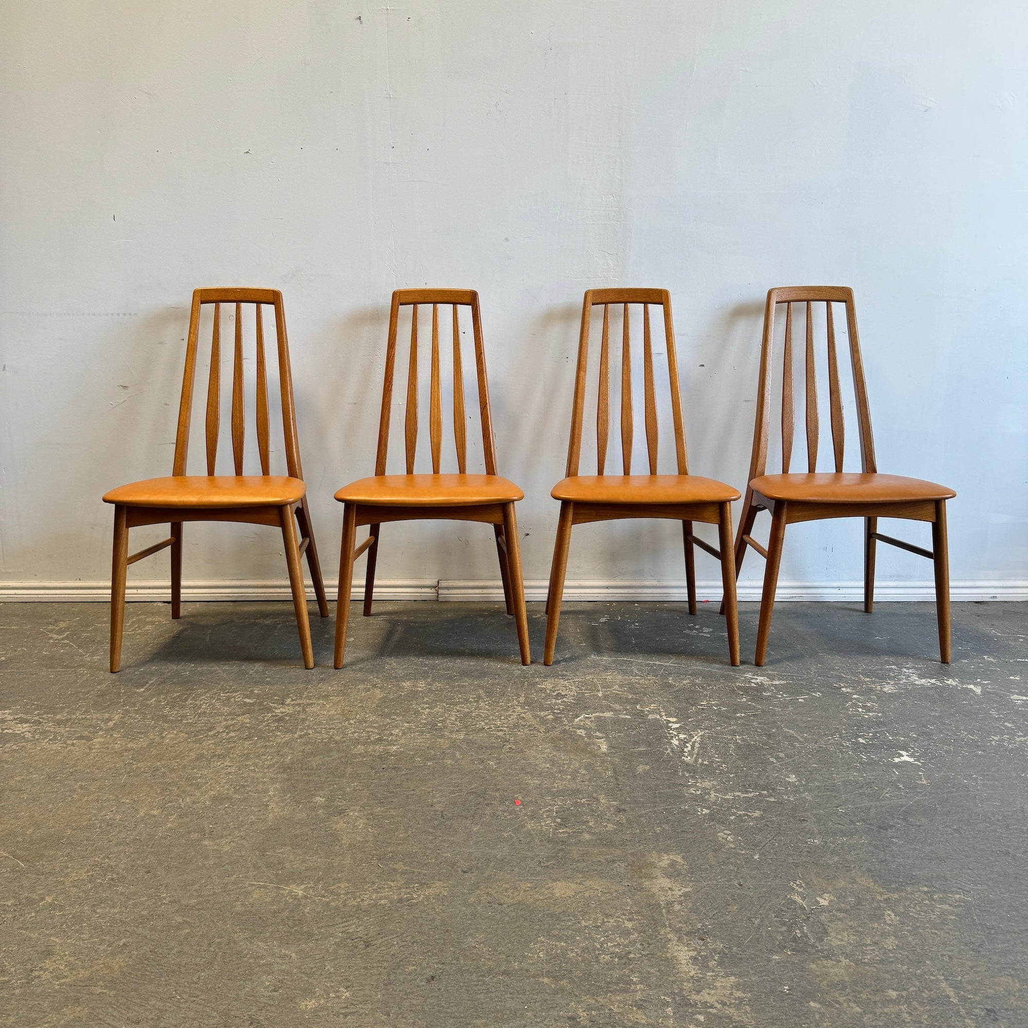Danish Modern Teak Niels Koefoed 'Eva' Dining Chairs, 1960
