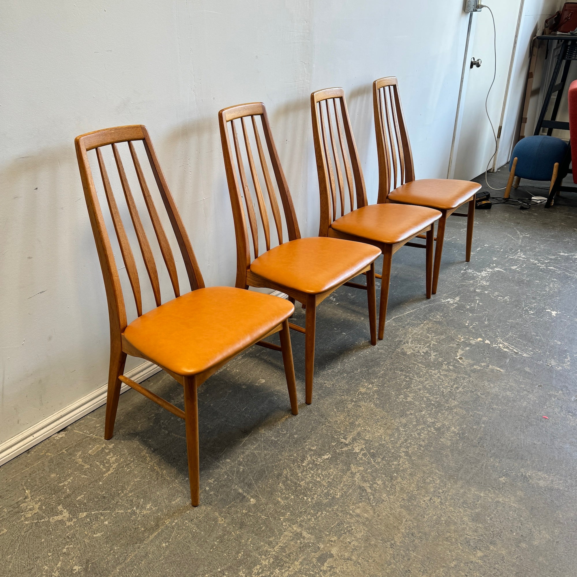 Danish Modern Teak Niels Koefoed 'Eva' Dining Chairs, 1960