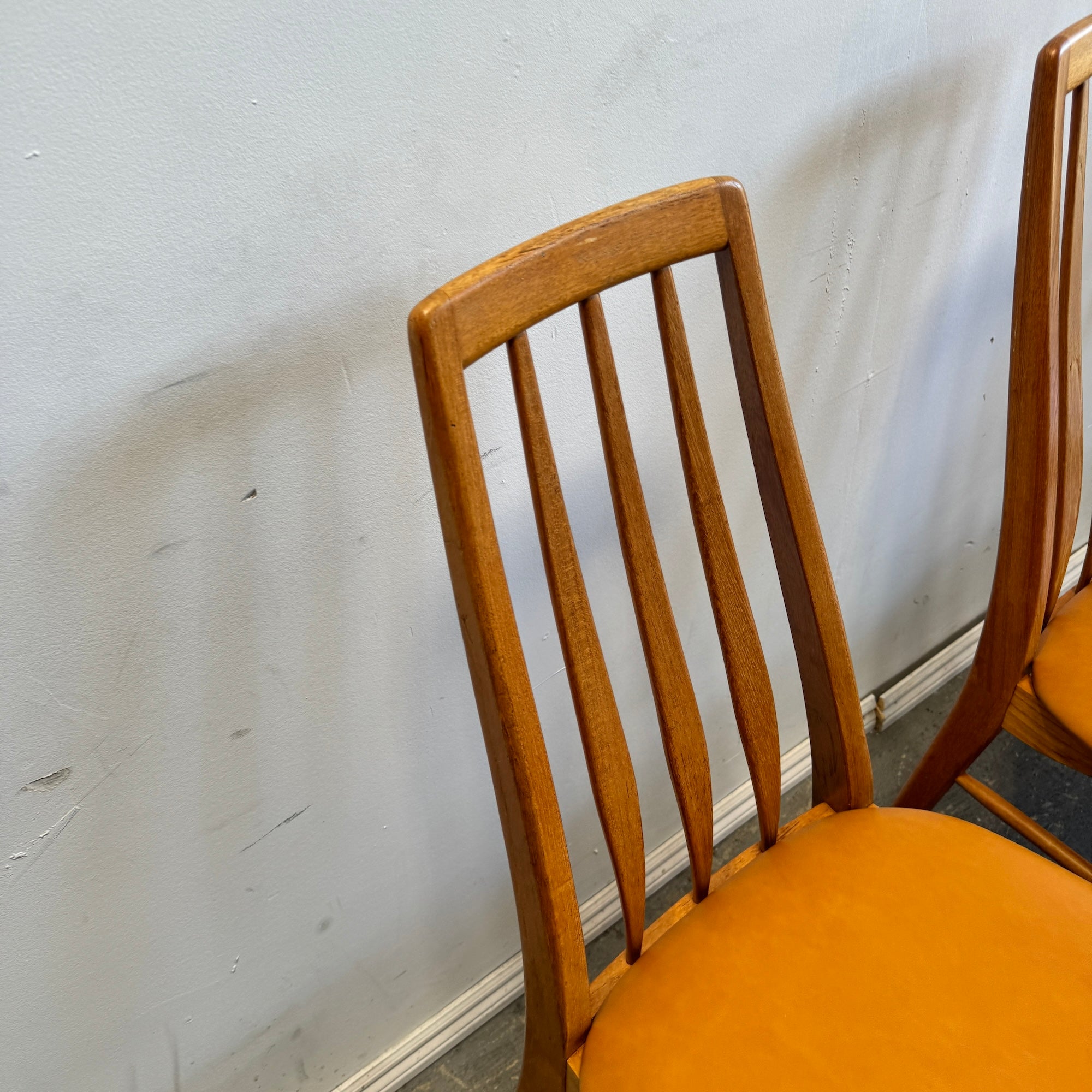 Danish Modern Teak Niels Koefoed 'Eva' Dining Chairs, 1960